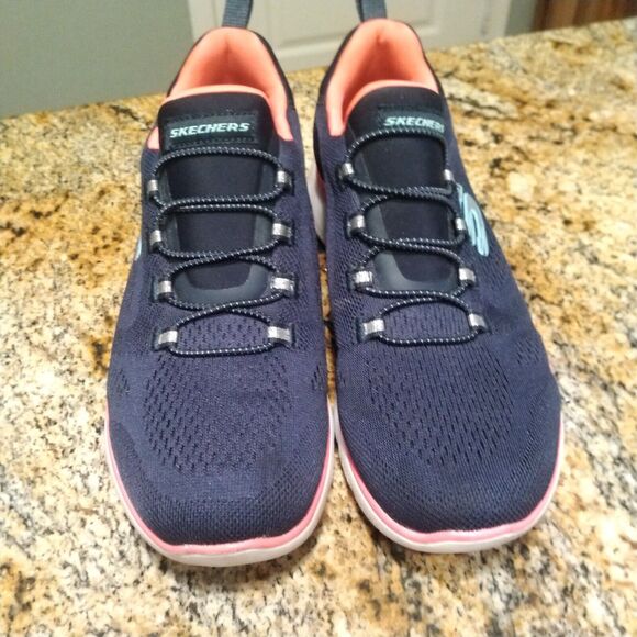 Skechers Summits Perfect Views 149523 Navy BluRunning Shoes Sneakers Women's 7 - Picture 9 of 12